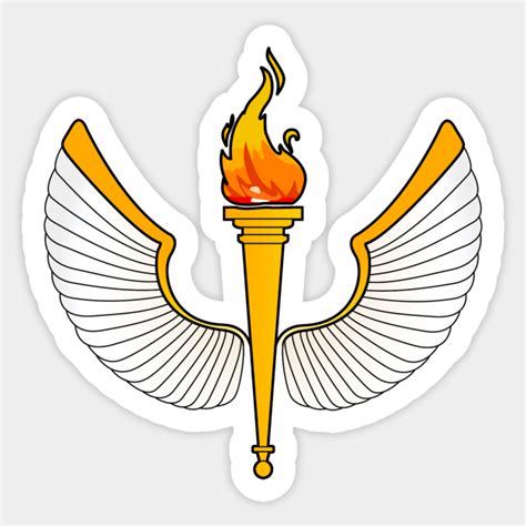 Liberalism symbol - Torch and wings - Liberalism - Sticker | TeePublic