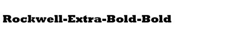 Rockwell Extra Bold Bold