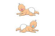 Cute cartoon characters of newborn babies | Creative Daddy