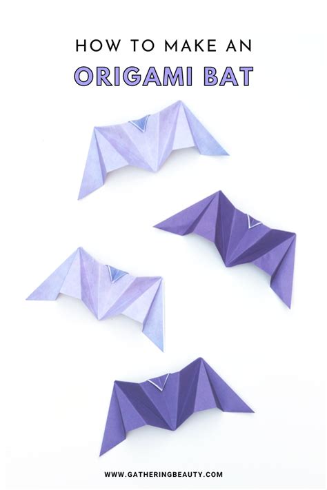 HOW TO MAKE AN ORIGAMI BAT. — Gathering Beauty