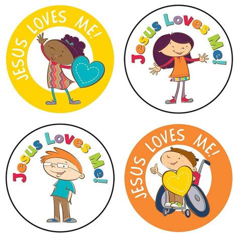 JESUS LOVES ME STICKERS 72 PC | Kids awards certificates, Kids awards, Jesus loves me