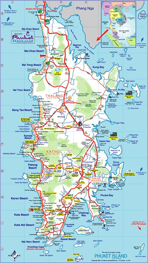 Phuket, Thailand, map of Phuket the largest island | Thailand Travel Advice