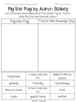 Pig the Pug - Mini Unit Worksheets & Printables by Little Miss Teacher