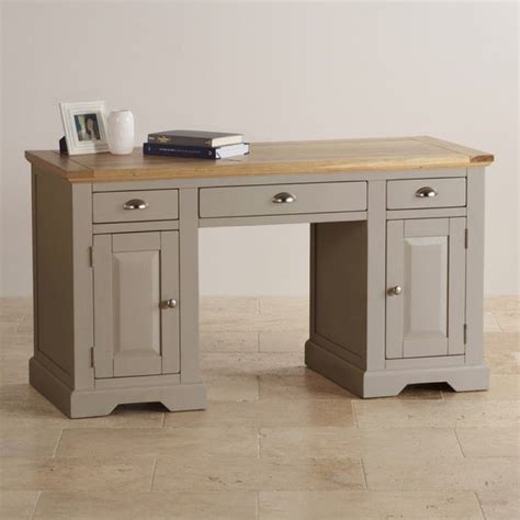 Grey Computer Desk | St Ives | Oak Furnitureland | Oak furnitureland, Grey desk, Home office ...