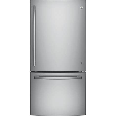 GE Appliances GDE25ESKSS 25 cu. ft. Bottom Freezer Refrigerator - Stainless Steel | Sears ...