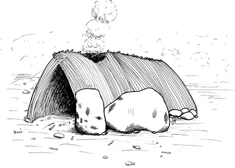 File:Terra-Amata-Hut.gif | Survival, Paleolithic, Wilderness survival ...