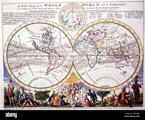 Map of the World Hemispheres Stock Photo - Alamy