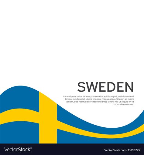 Background with flag sweden Royalty Free Vector Image