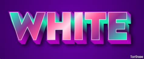 White Text Effect and Logo Design Word