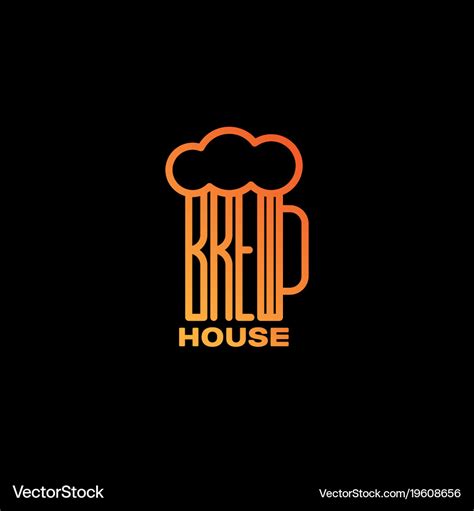 Brew house logo Royalty Free Vector Image - VectorStock