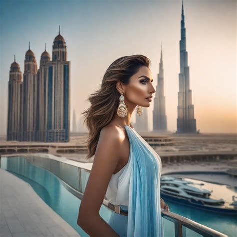 a beauty model with Dubai landmarks - Stable Diffusion Free Ai Art Generator