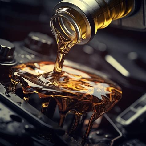 Premium AI Image | Motor oil in the mechanism of a car engine care for ...