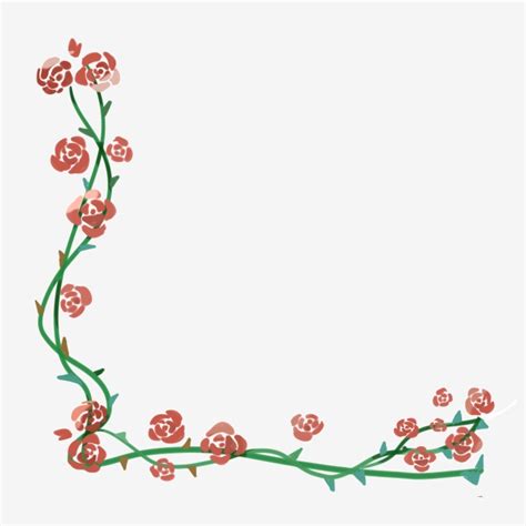 Rose Vine PNG Transparent, Rose Vine Hand Pocket Border, Rose, Garland, Vine PNG Image For Free ...