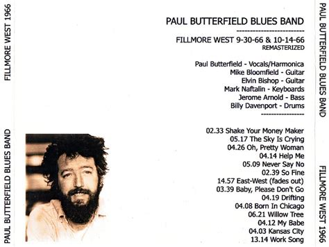 CastelarBlues: CD - Paul Butterfield Blues Band - Fillmore West,1966