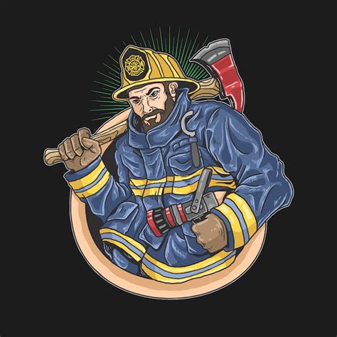 Firefighters eagerly to save lives ilustration | Premium Vector