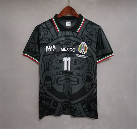 Retro 1998 Mexico Away Black Soccer Jersey Football Shirt Mens | Etsy