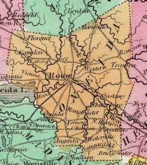 1835 map of Oneida County