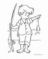 Boy Fishing Coloring Page  Home sketch template