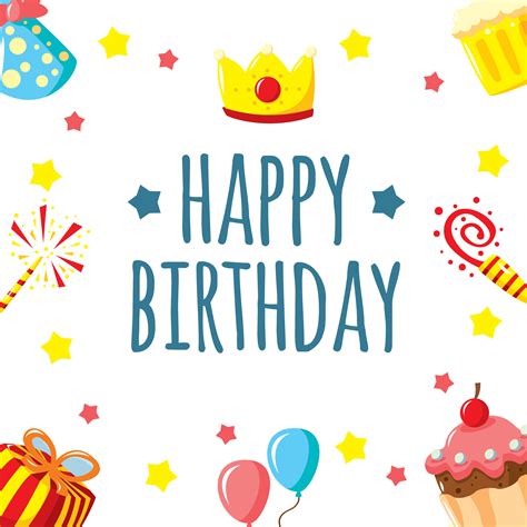 Happy Birthday Card Png - Transparent Background Cute Happy Birthday Png Clipart - Full Size ...