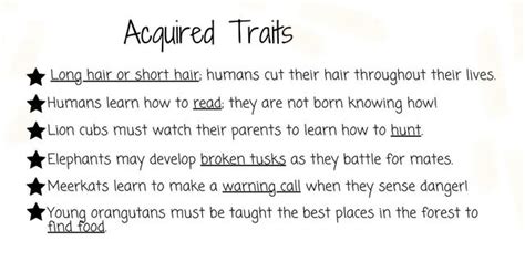 Acquired Traits