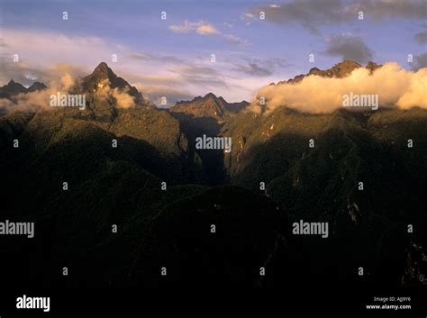 Andes Mountains, mountain landscape, viewed from Machu Picchu, The Lost ...