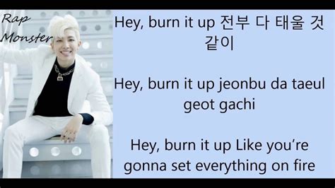 BTS- Fire Lyrics Han/Rom/Eng (korean version) - YouTube