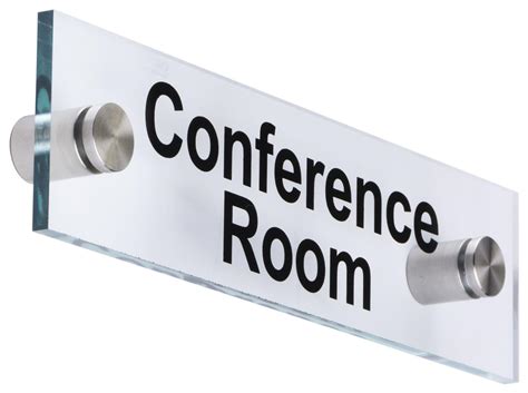 “Conference Room” Sign | Clear with Standoffs