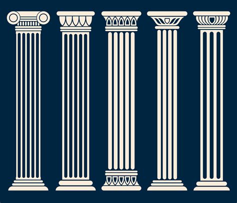 Classic roman, greek architecture columns vector set By Microvector ...