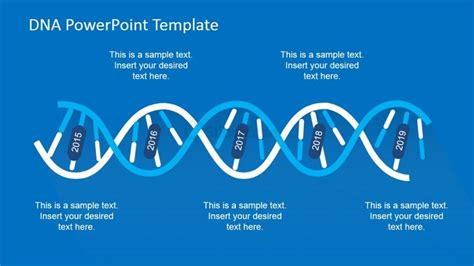 DNA Spiral Design Timeline for PowerPoint - SlideModel