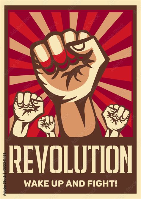 Revolution Propaganda Poster Stock Vector | Adobe Stock