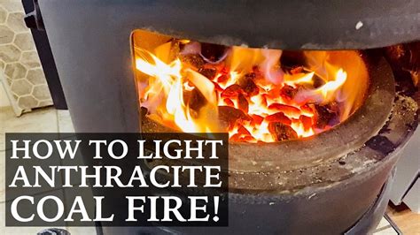 How to Light an Anthracite Coal Fire - YouTube