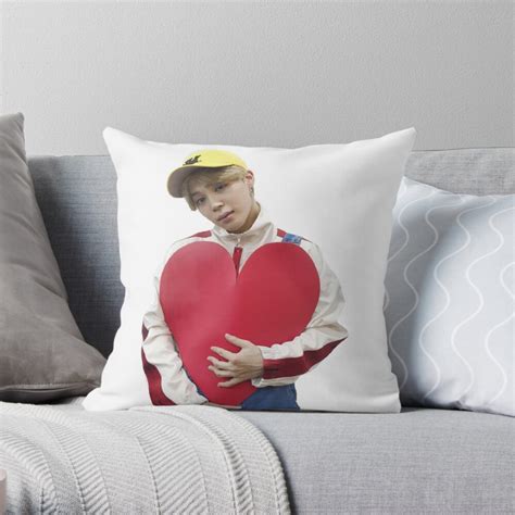 "BTS JIMIN HEART" Throw Pillow for Sale by lyshoseok | Redbubble