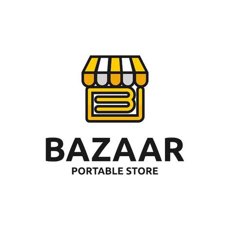 Premium Vector | Bazaar Portable Store Logo Design Template