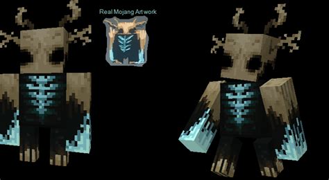 Warden concept arts in 3d : Minecraft