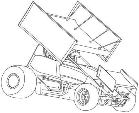 Sprint Car Coloring Pages | Race car coloring pages, Cars coloring ...