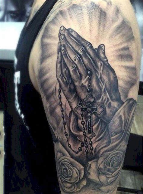 best half sleeve tattoos ever #Halfsleevetattoos in 2020 | Praying hands tattoo, Praying hands ...