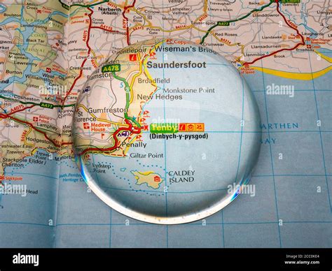 Map of tenby hi-res stock photography and images - Alamy