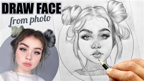 HOW TO SKETCH & DRAW: FACE | from Photo - YouTube