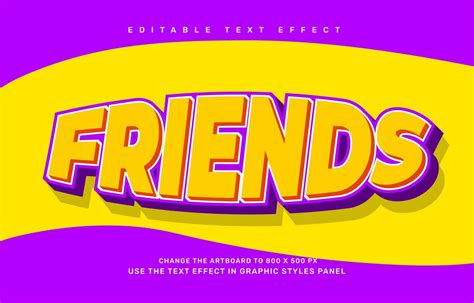 Friends editable text effect template 21282570 Vector Art at Vecteezy