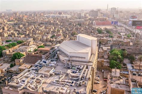 View Cairo Skyline from Hilton Ramesis Hotel.