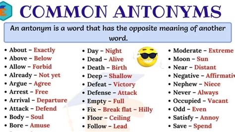 Antonyms - English Study Online