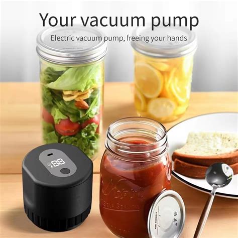 Electric Mason Jar Vacuum Sealer - Jar Vacuum Sealer for Canning Jars with Mouth and Regular ...