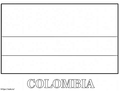 Flag Of Colombia coloring page