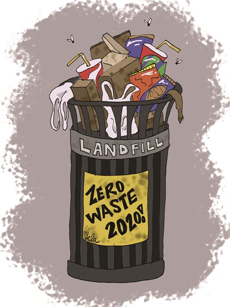 Editorial cartoon: Zero waste 2020 - Daily Bruin