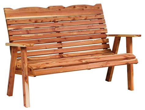 Cedar Wood Furniture Bench from DutchCrafters Amish Furniture