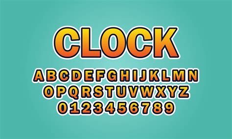 clock font alphabet 2974484 Vector Art at Vecteezy