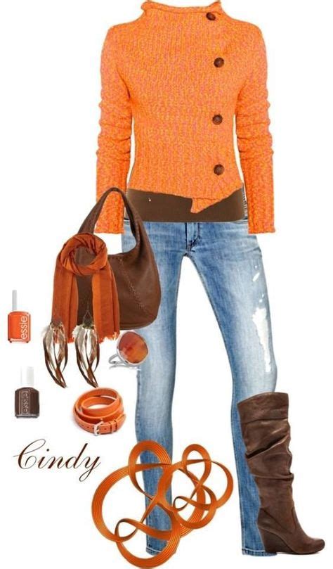 Orange And Brown | Fashion, Cute outfits, Style