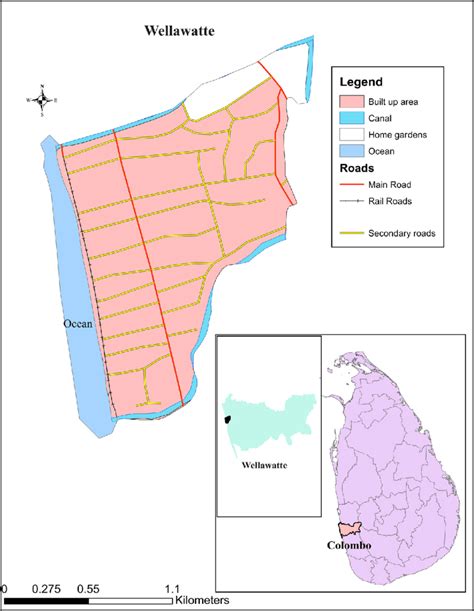 Map of Wellawatte in Colombo, Sri Lanka. | Download Scientific Diagram