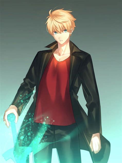 Arthur Saber Handsome Anime Guys, Fate Characters, Fantasy Characters, Costume Manga, Blonde ...