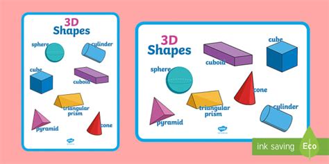 👉 Large 3D Shapes Poster (teacher made) - Twinkl